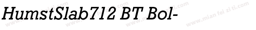 HumstSlab712 BT Bol字体转换